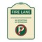 Signmission Fire Lane No Stopping No Standing W/ No Parking Heavy-Gauge Aluminum Sign, 24" x 18", TG-1824-24002 A-DES-TG-1824-24002 - alternate 1